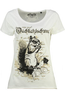 HANGOWEAR T-Shirt weiss Tierdruck Dorle