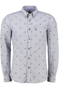 KR�GER BUAM Trachtenhemd blau Slim Fit J�rgen
