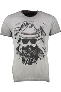 HANGOWEAR T-Shirt grau Kurzarm Bartl
