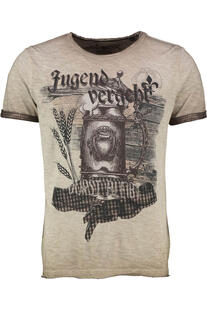 HANGOWEAR T-Shirt grau Kurzarm Durst Bleibt
