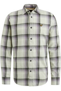PME Legend Long Sleeve Shirt Ctn Twill Check Langarmshirts mercury