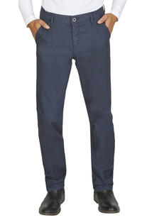 CLUB OF COMFORT Flat Front Hose blau Regular Fit