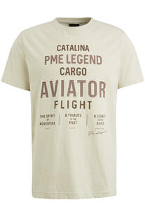 PME LEGEND T-Shirt r-neck jersey bone white Regular Fit
