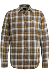 PME Legend Long Sleeve Shirt Twill Yarndyed Check Langarmshirts buckthorne brown