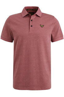 PME LEGEND Polo Shirt Jacquard jersey dry rose Strukturmuster Regular Fit