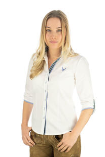 OS TRACHTEN Bluse wei�/blau