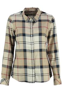 BARBOUR Bluse Bredon beige kariert