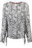 Vorschaubild zu JUST WHITE Bluse Reptiloptik schwarz/weiss, 1