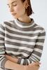 Vorschaubild zu Oui Pullover reine Baumwolle brown offwhite, 3