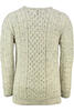 Vorschaubild zu ARAN Rundhals Pullover beige Merinowolle, 1