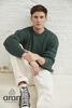 Vorschaubild zu ARAN Rundhals Pullover gr�n Merinowolle