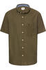 Vorschaubild zu camel active Hemd deep olive gestreift Regular Fit Kurzarm