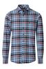 Vorschaubild zu REDMOND Flanell Hemd blau kariert Casual Fit Langarm