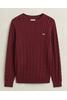 Vorschaubild zu GANT Zopfstrick Rundhalspullover deep grape wine Regular Fit