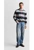 Vorschaubild zu GANT Heavy Rugger Polo Shirt grey melange gestreift Regular Fit Langarm, 4