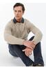 Vorschaubild zu BARBOUR Rundhals Pullover Essential stone einfarbig, 5