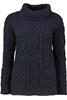 Vorschaubild zu ARAN Rollkragen-Pullover marine im typischen Irland Aran Strick