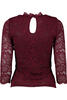 Vorschaubild zu SPIETH & WENSKY Spitzenshirt Amberg bordeaux 3/4-Arm in edler Optik, 1