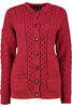 Vorschaubild zu ARAN Strickjacke rot im typischen Aran Strick aus Merinowolle