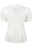 Vorschaubild zu BERWIN Bluse wei� Kurzarm mit allover Lochstickerei und V-Ausschnitt, 1