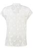 Vorschaubild zu BERWIN Bluse wei� Kurzarm mit allover Lochstickerei und Stehlkragen, 1