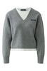 Vorschaubild zu OUI Pullover steel grey mit Kontrastabsetzung