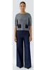 Vorschaubild zu OUI Pullover grey Kurzarm mit Denim-Details, 8