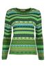 Vorschaubild zu DUNQUE Jacquard-Pullover Gr�n-bunt gemustert