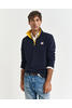 Vorschaubild zu GANT Contrast Half Zip Troyer evening blue, 1