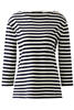 Vorschaubild zu OUI Shirt black/offwhite gestreift 3/4-Arm