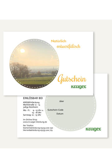 Kr�ger-Kleidung Geschenkgutschein 10 Euro per Email
