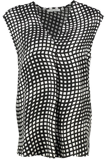 ETERNA Bluse Schwarz Ohne Arm in leicht flie�ender Qualit�t