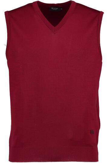 MAERZ Pullunder bordeaux extra feine Merinowolle