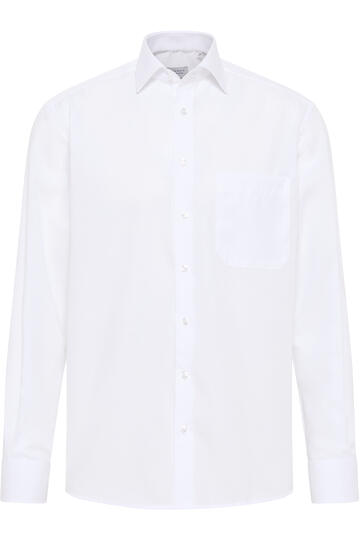 ETERNA Hemd weiss Comfort Fit Langarm Popeline