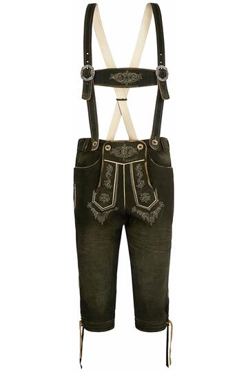 MADDOX Wildbock Lederkniebundhose dunkelbraun