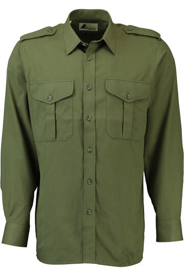 SKOGEN Jagd-Hemd oliv Regular Fit Langarm