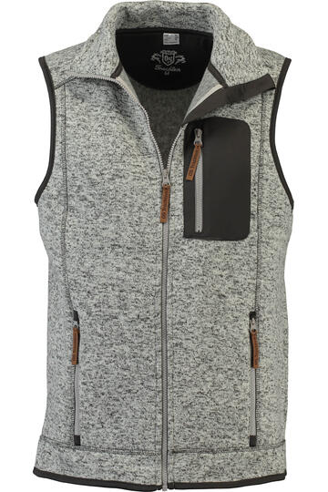 OS TRACHTEN Fleece-Weste grau meliert