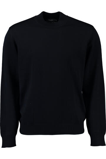 MAERZ Stehkragen Pullover marine  aus Merinowolle