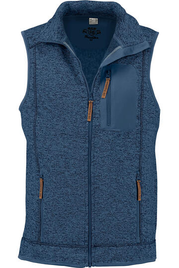 OS TRACHTEN Fleece-Weste blau meliert