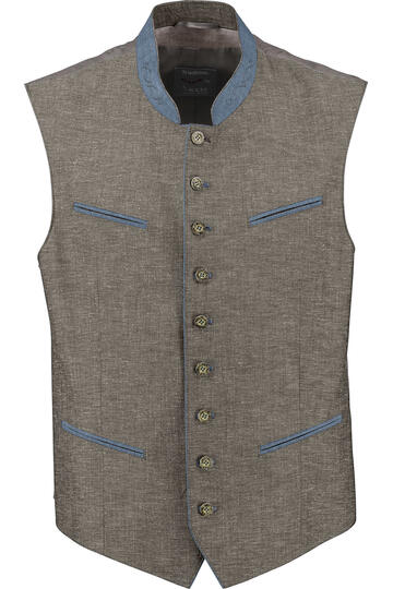 GEBR. WEIS Weste Bodensee beige mit Leinen
