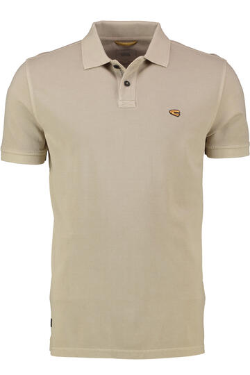 camel active Polo-Shirt beige leicht verwaschene Optik