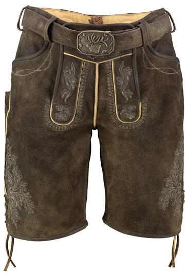 SPIETH & WENSKY Leder-Shorts Asper espresso Ziegenleder