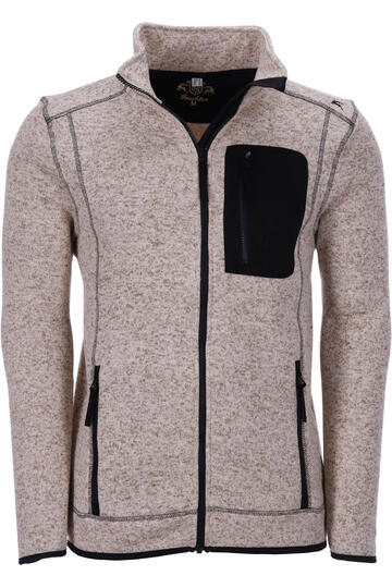OS TRACHTEN Fleece-Jacke beige meliert