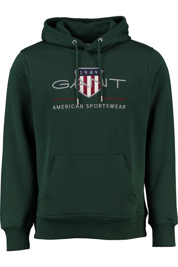 GANT Shield Hoodie gr�n Archive Shield Hoodie
