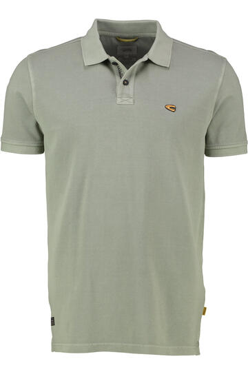 camel active Polo-Shirt khaki leicht verwaschene Optik