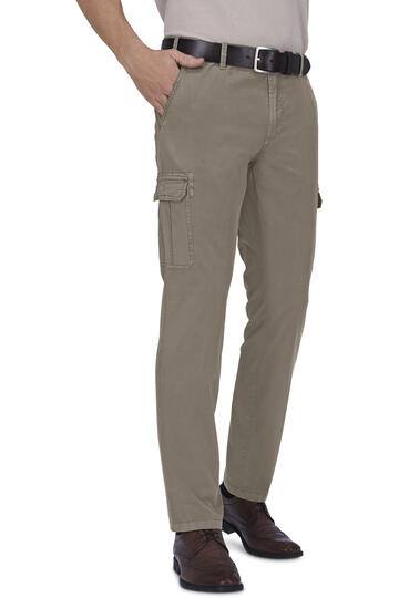 EUREX BY BRAX Cargo Hose Rob beige Stretch, Dehnbund