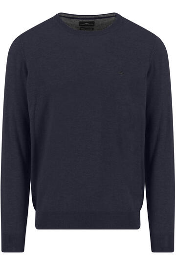 FYNCH HATTON Cashmere Rundhals Pullover navy Casual Fit
