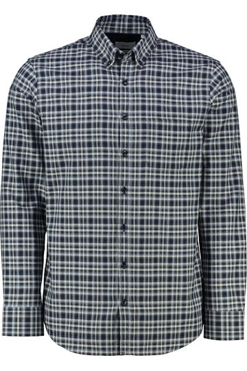 BRAX Light Flanell Hemd Daniel blau kariert Modern Fit Langarm Button-Down