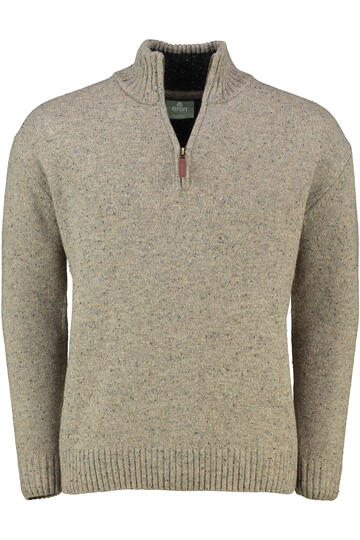 ARAN Troyer beige Merinowolle