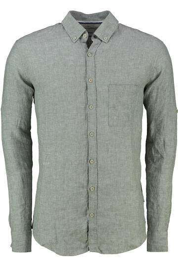 BRAX Leinen Hemd Dirk gr�n Modern Fit Langarm Leinen